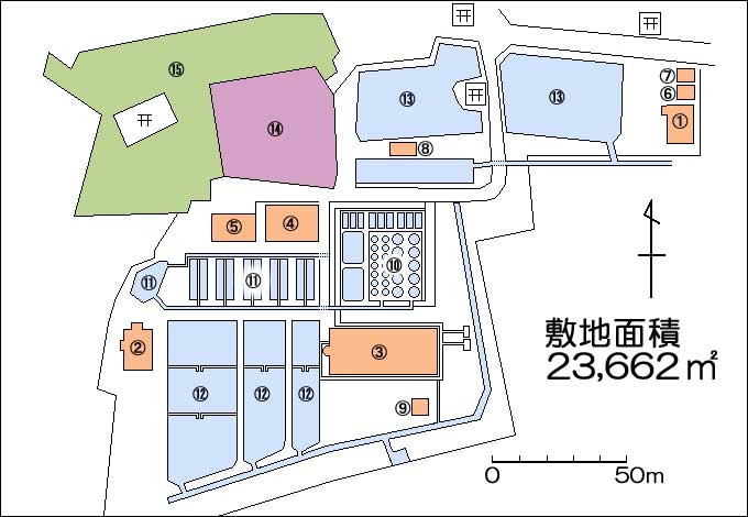 内水面研究所の施設図