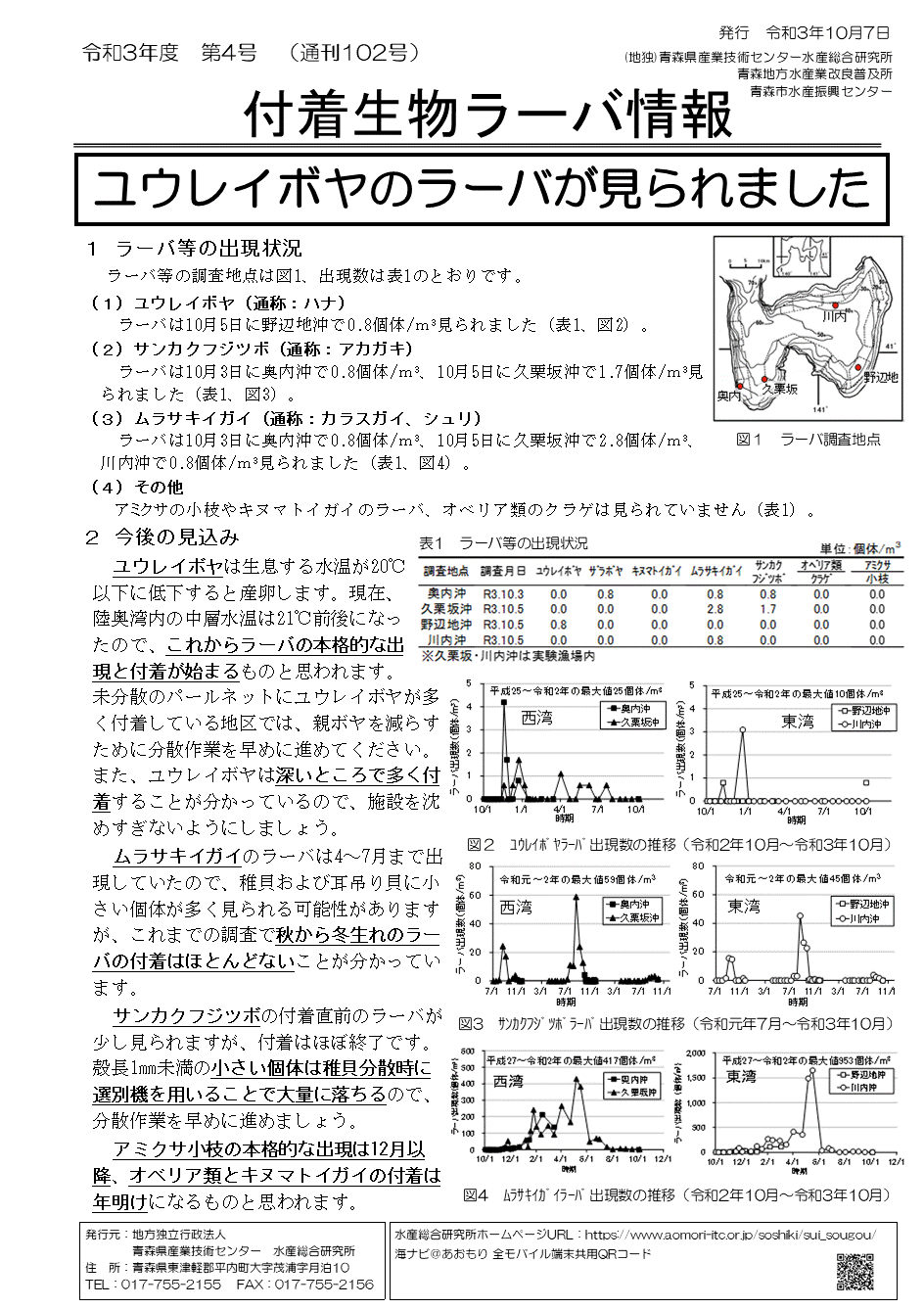 付着物ラーバ情報第4号