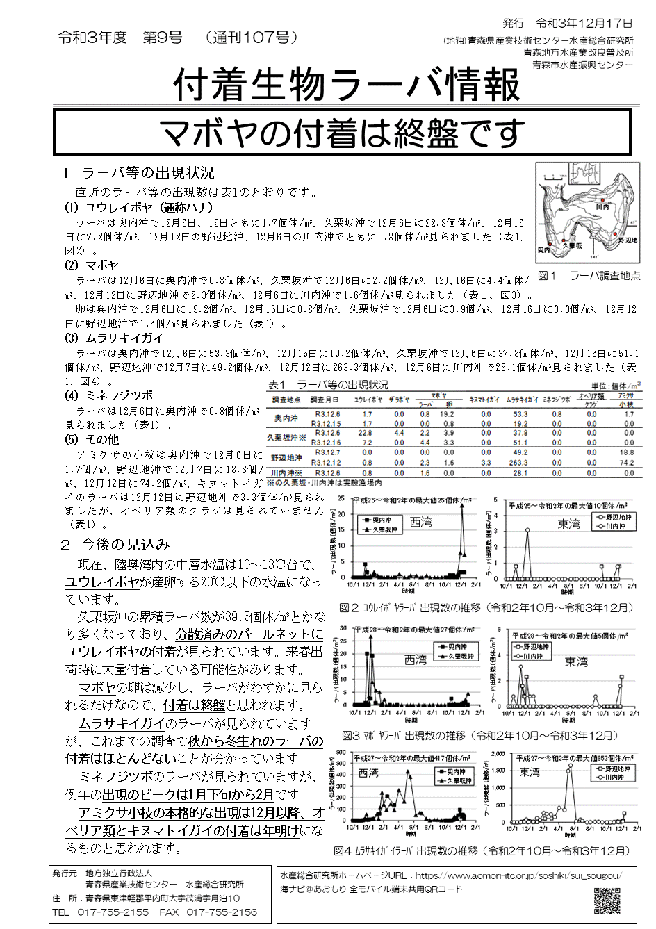 付着生物ラーバ情報第9号