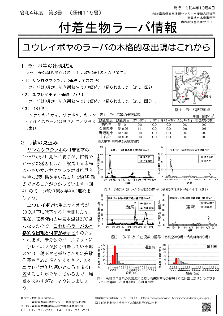 付着物ラーバ情報第3号