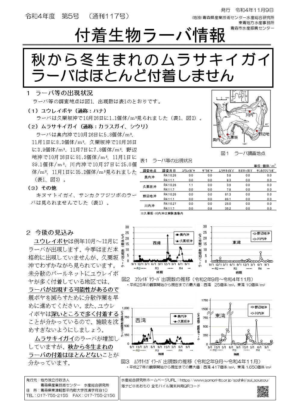 付着物ラーバ情報第5号