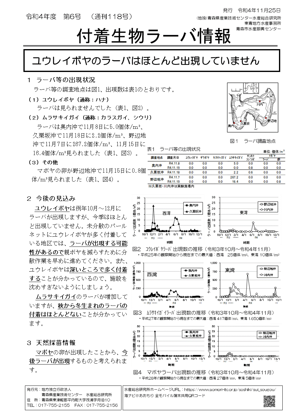 付着物ラーバ情報第6号