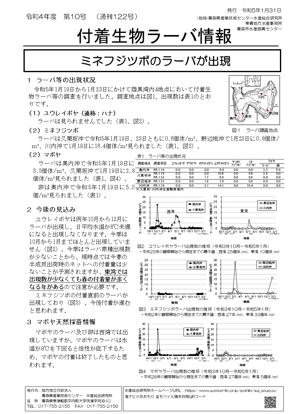 付着生物ラーバ情報第10号