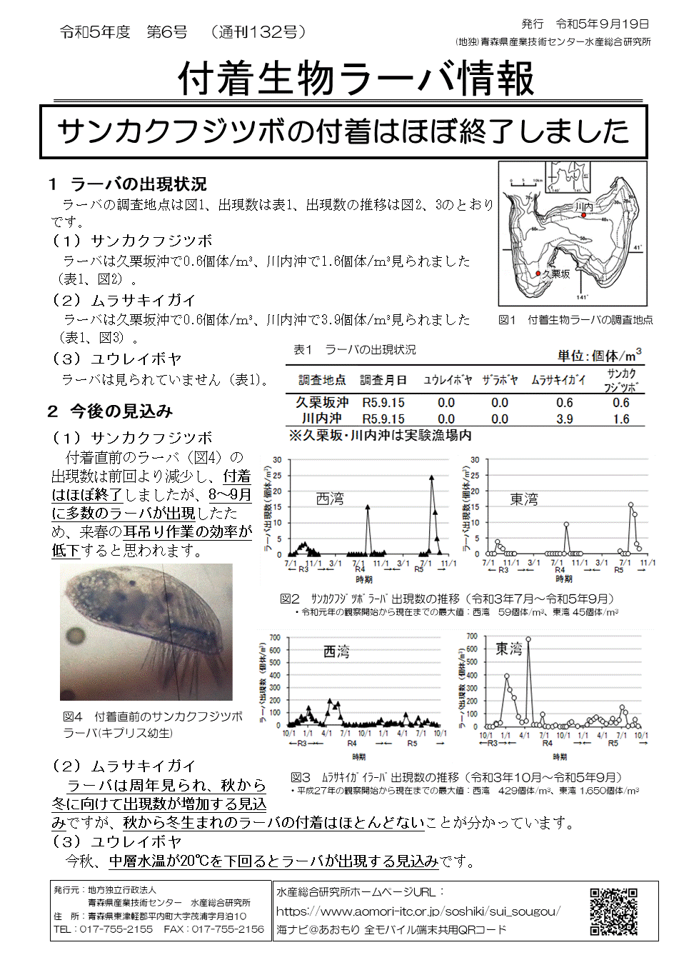 付着生物ラーバ情報第6号