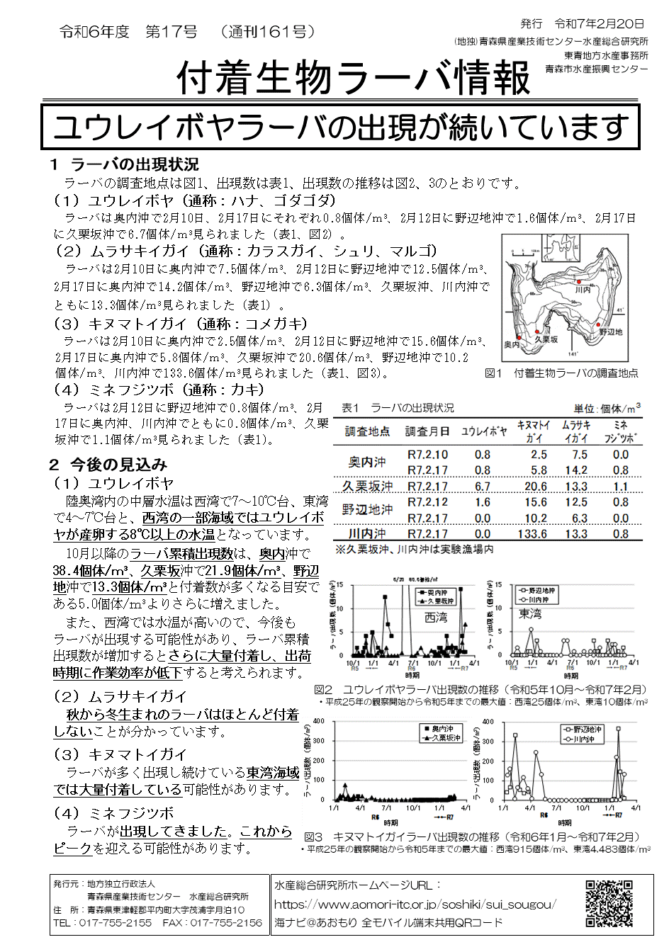 付着生物ラーバ情報第17号