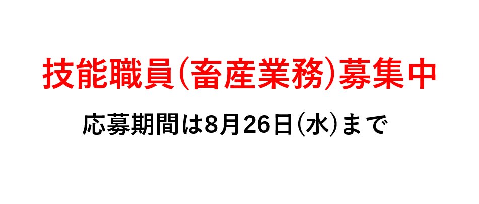 技能職員募集 技能職員募集
