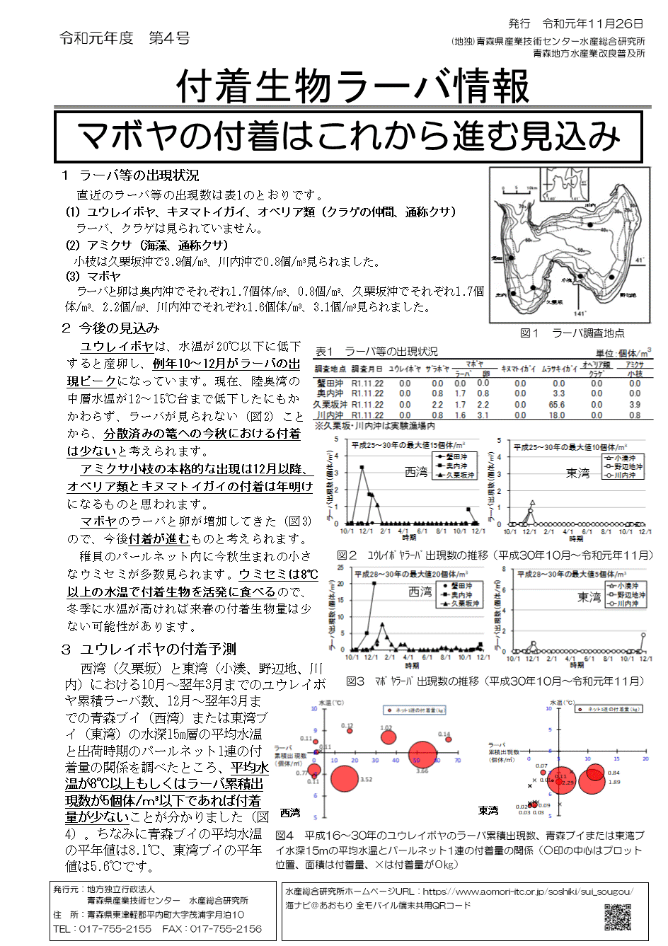 付着生物ラーバ情報第４号