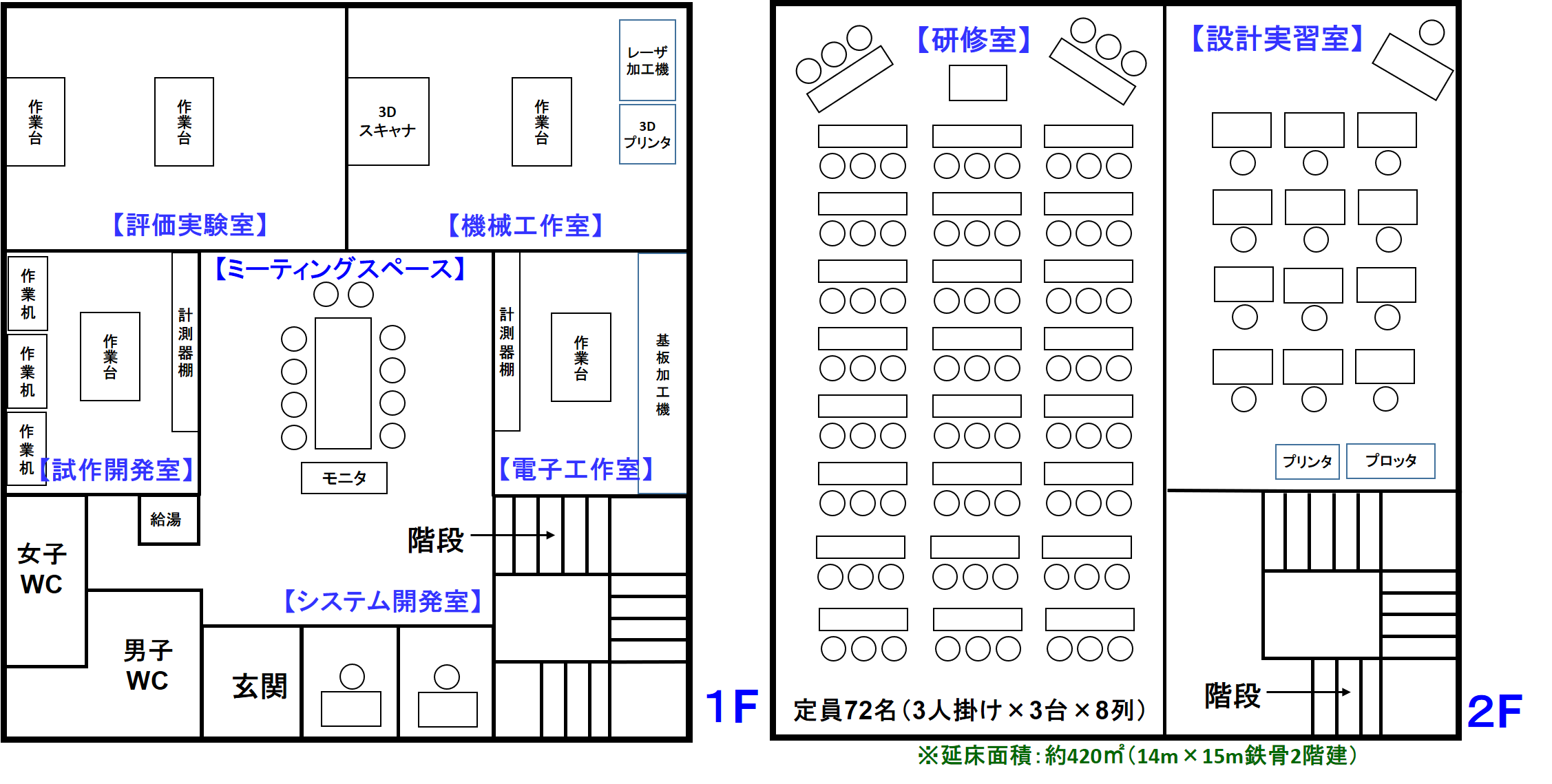 IoT棟のフロアマップ