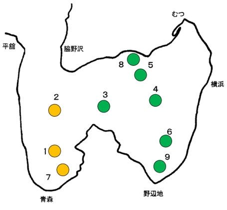 クロロフィル調査地点図